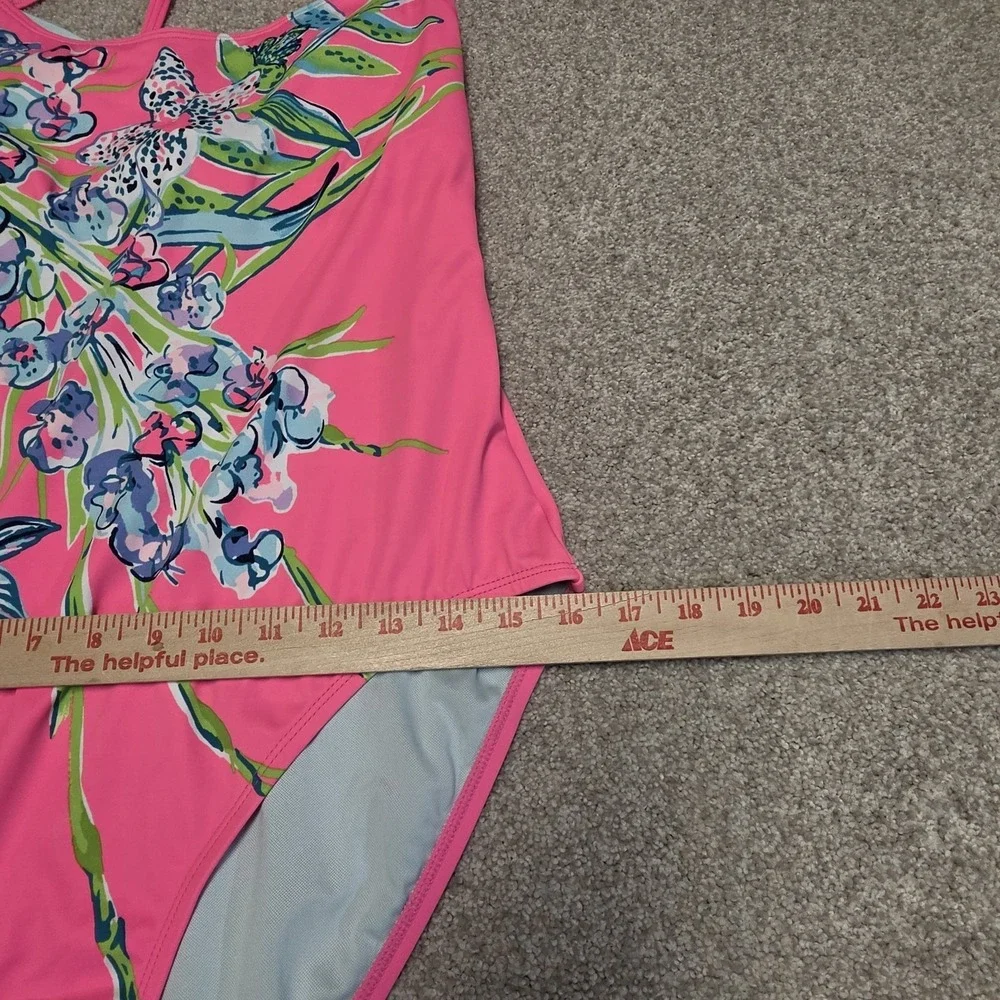 Lilly Pulitzer‎ Azalea One Piece Swimsuit Pink Tropics Sway this Way Sz 12 NWOT